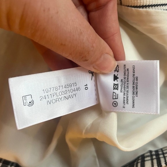 Veronica Beard NWT Tamara Vest Ivory Navy Tweed Sleeveless Lady Jacket-Size 10 - Picture 13 of 13
